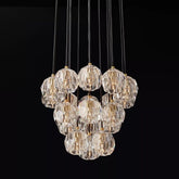 Belle De Crystal Ball Round Cluster Chandelier 19