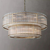 Marcia Glass TWO-TIER Round Chandelier D60