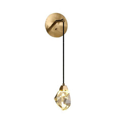 Aurelia Modern Faceted Crystal Wall Sconce