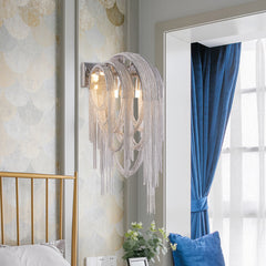 Sophia Modern Aluminum Chain Tassel Wall Sconce