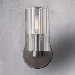 Industrial Crystal Glass Cup Wall Sconce