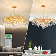 Modern Crystal Branch Chandelier