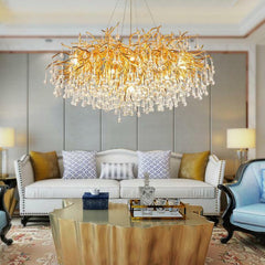 Modern Crystal Branch Chandelier