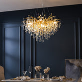 Modern Crystal Branch Chandelier