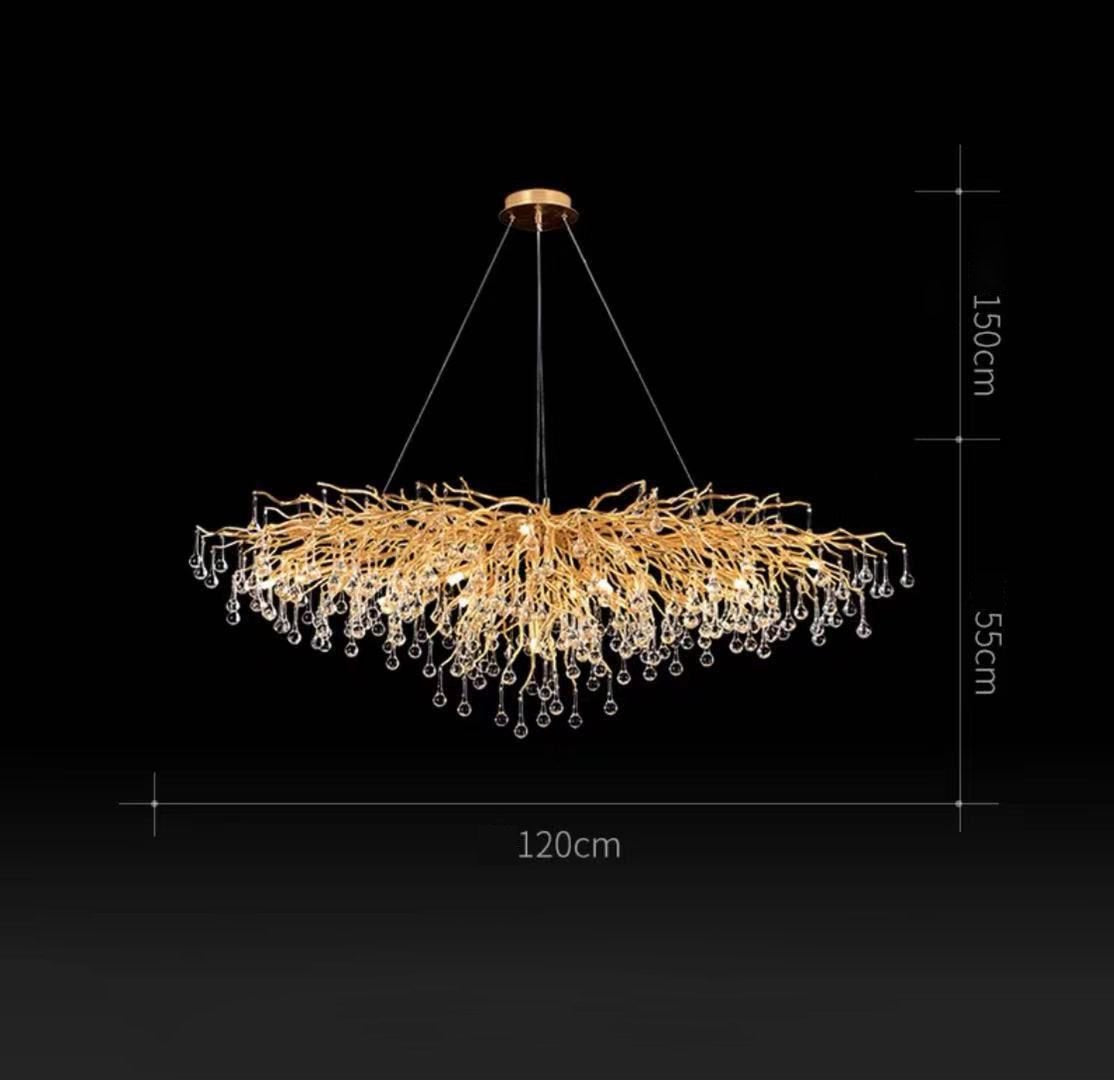 Modern Crystal Branch Chandelier