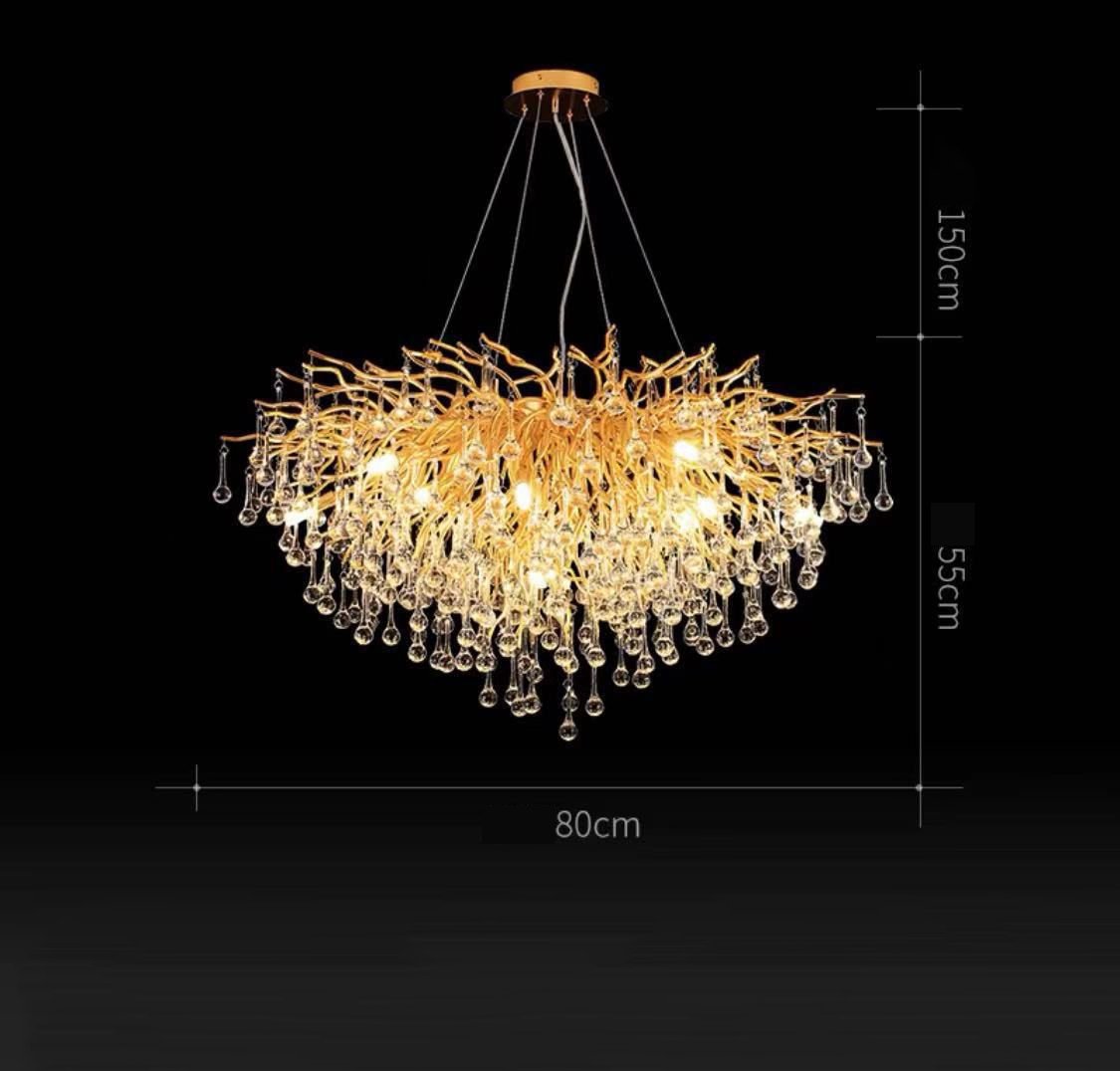 Modern Crystal Branch Chandelier