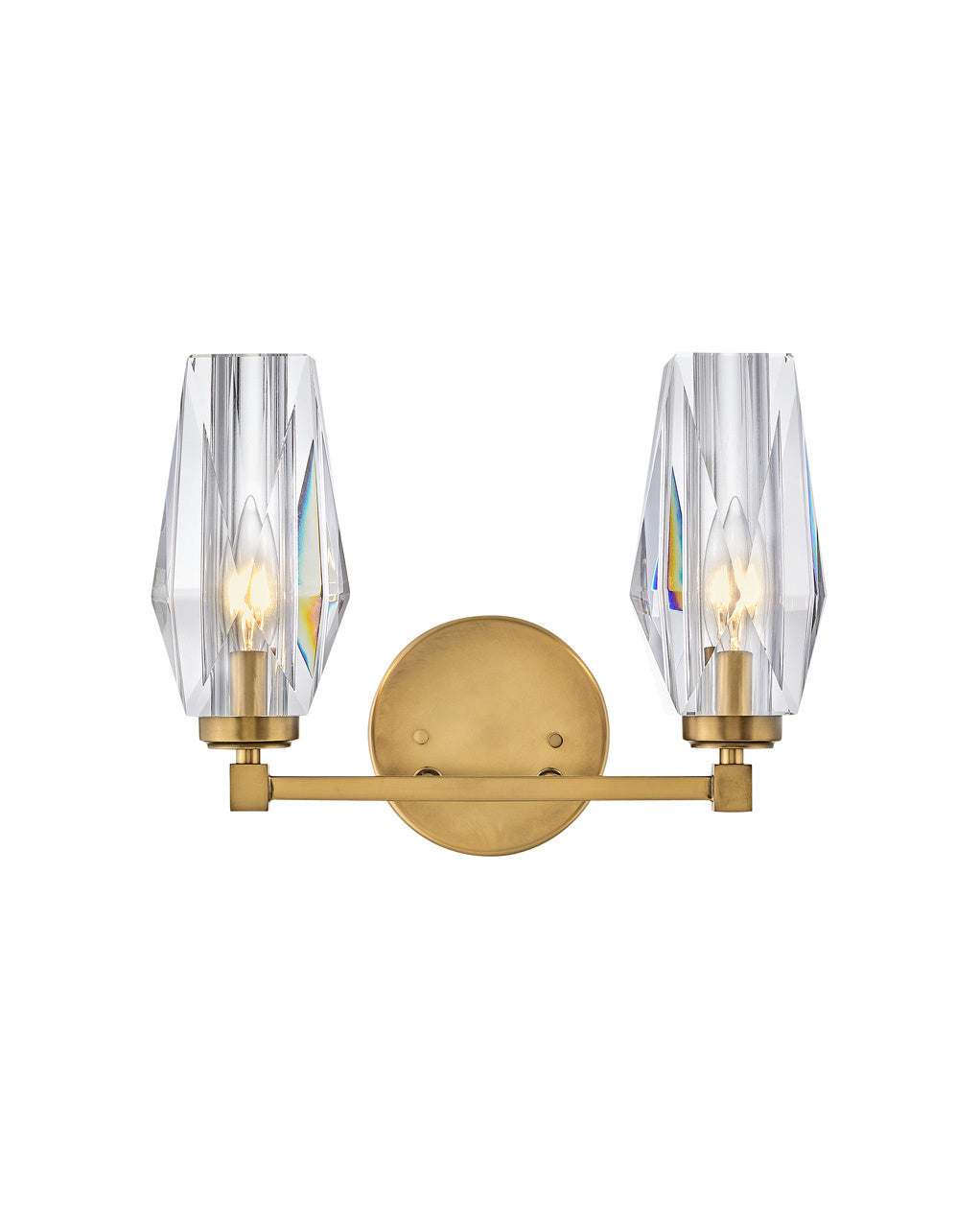 Possini Faceted Clear Crystal Wall Sconce 2-Light