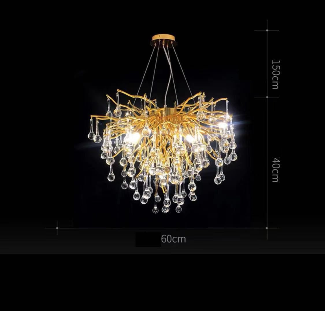 Modern Crystal Branch Chandelier