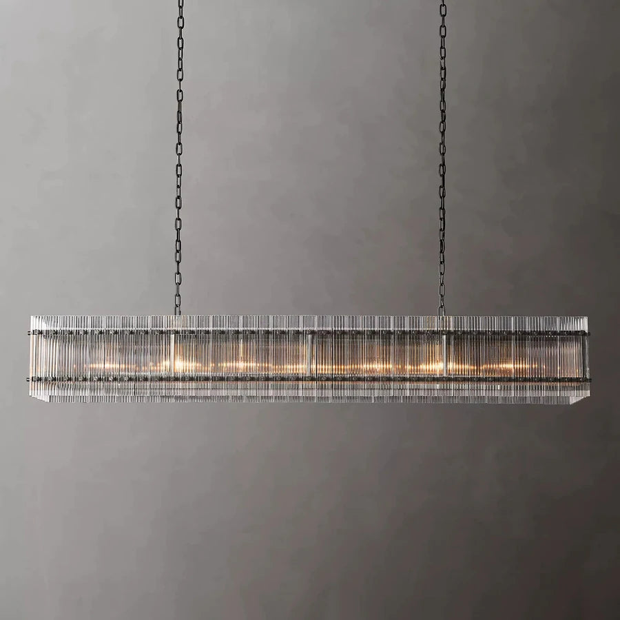 Marcia Glass Rectangular Chandelier 72