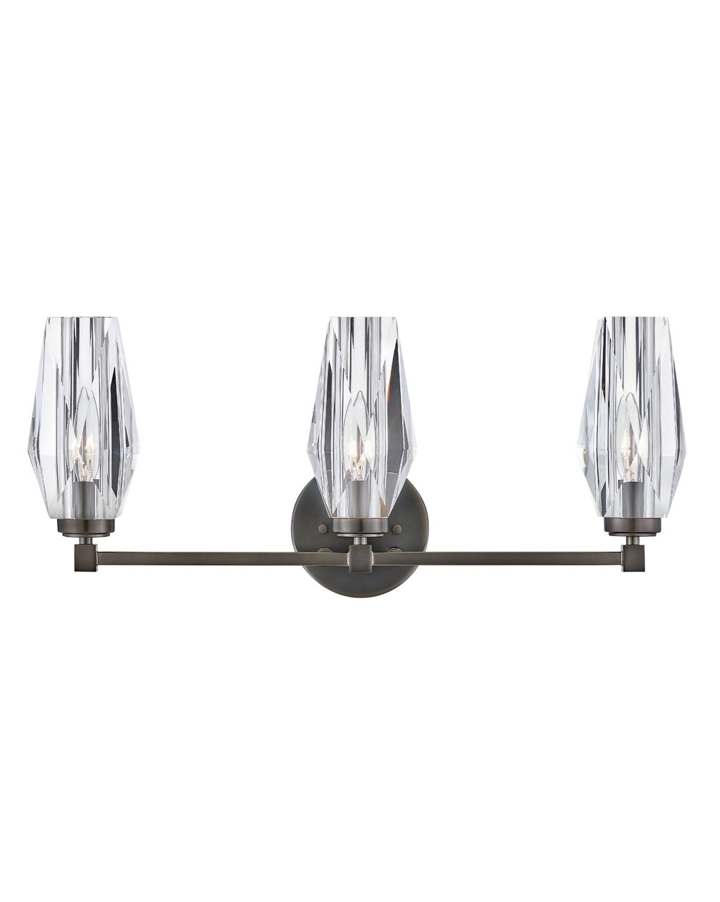 Possini Faceted Clear Crystal Wall Sconce 3-Light