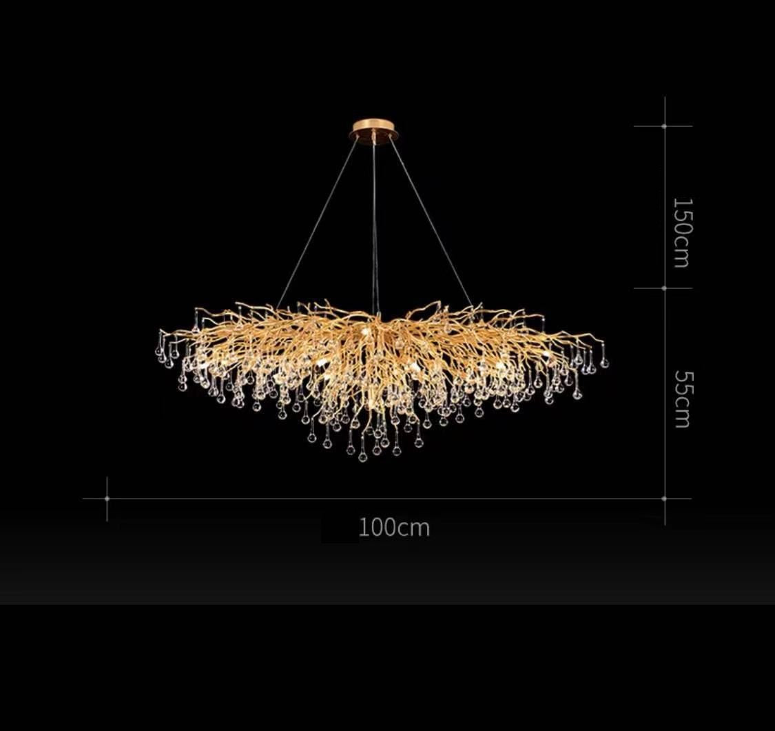 Modern Crystal Branch Chandelier