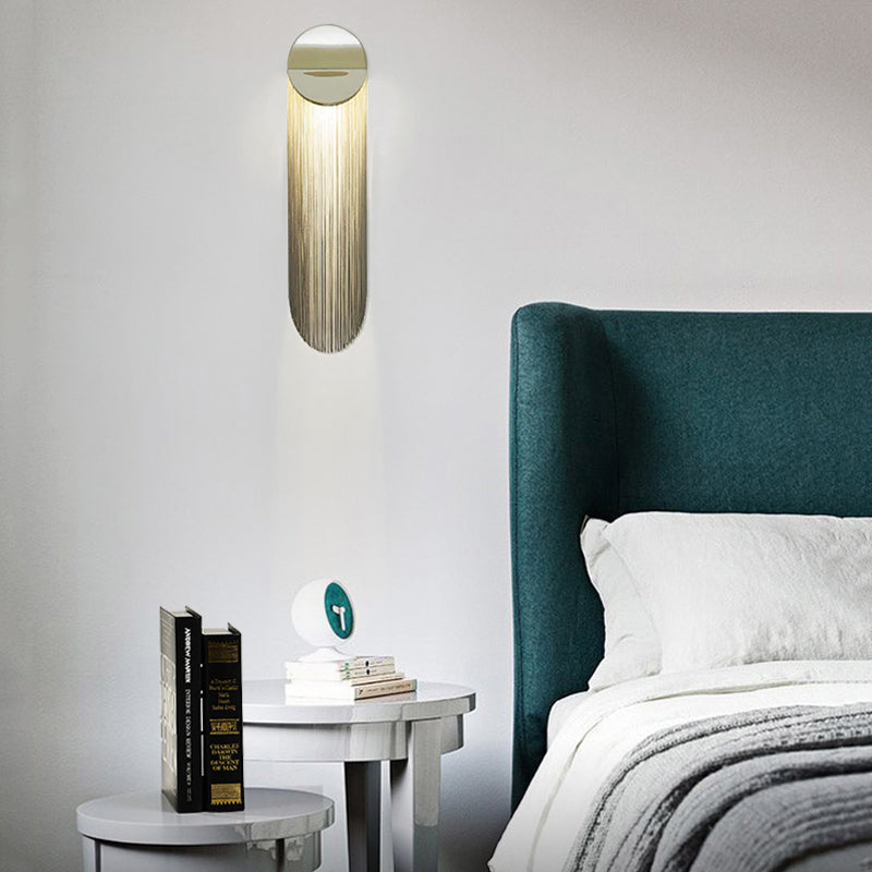 Indoor Decoration Wall Light Aluminum Chain Tassel Wall Sconce