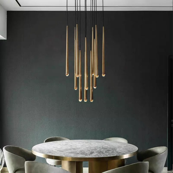 Artemis Round Tapered Tubular Chandelier 24