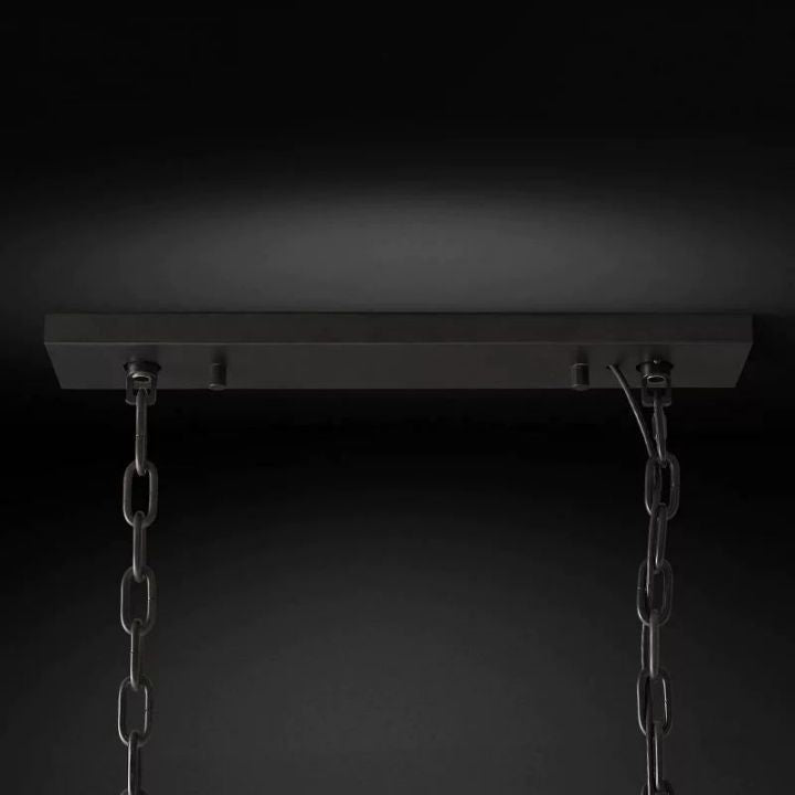 Modern Rectangular K9 Crystal Chandelier