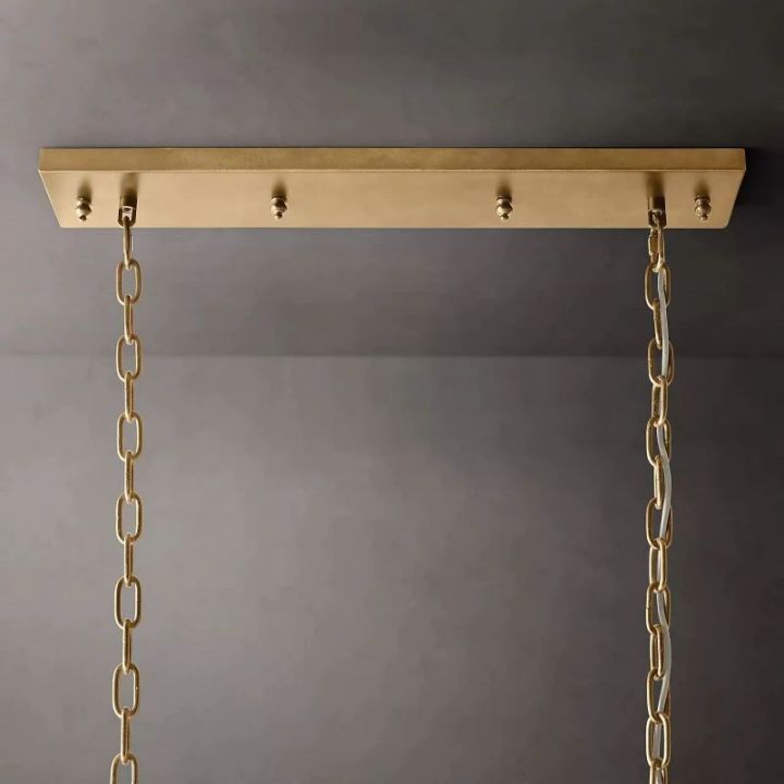 Modern Rectangular K9 Crystal Chandelier