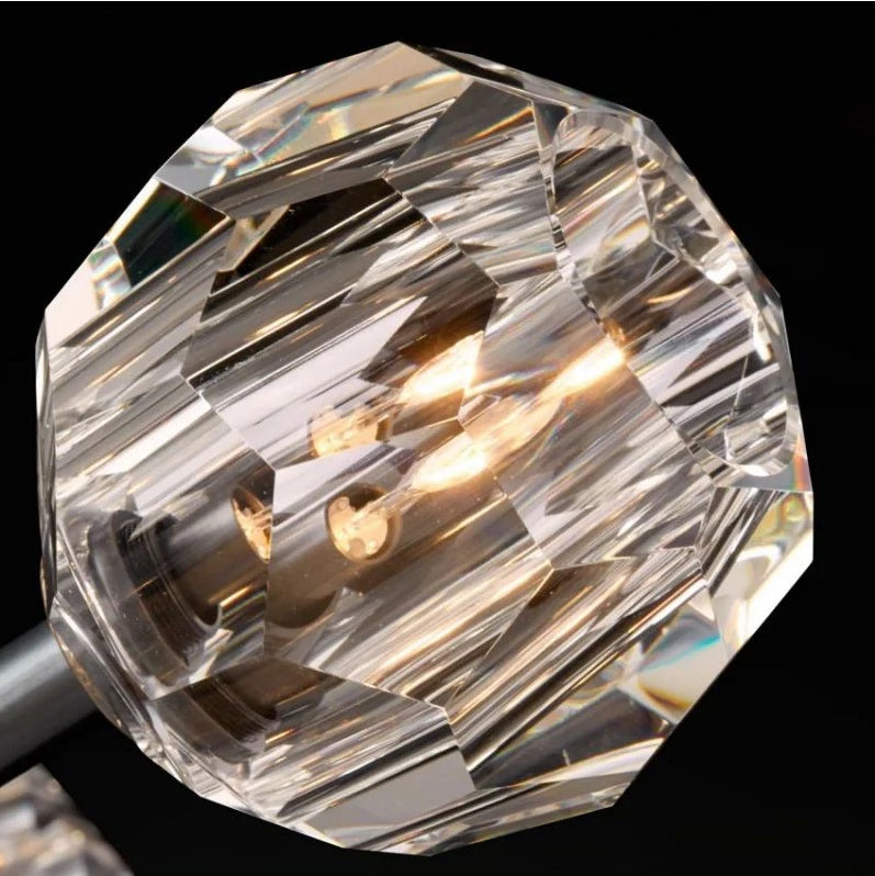 Belle De Crystal Ball Round Cluster Chandelier 19