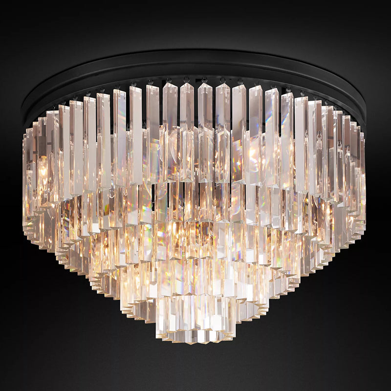 Modern K9 Crystal Flushmount Chandelier