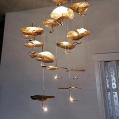 Lotus leaf chandelier