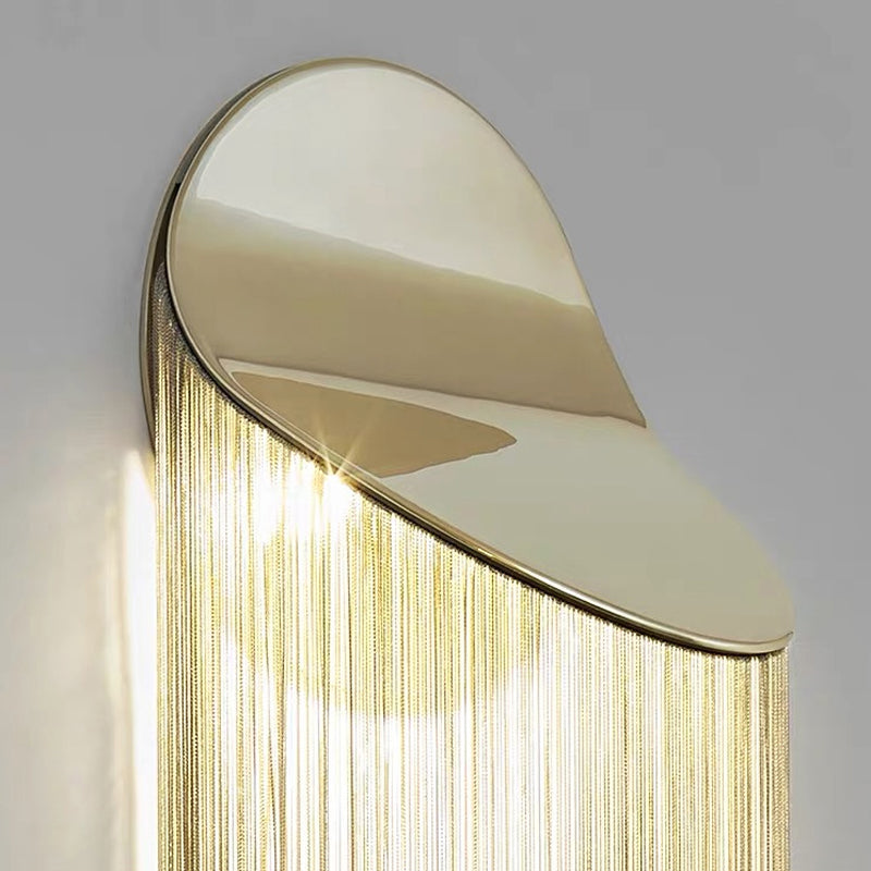 Indoor Decoration Wall Light Aluminum Chain Tassel Wall Sconce