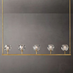 Belle De Crystal Linear Chandelier W 48