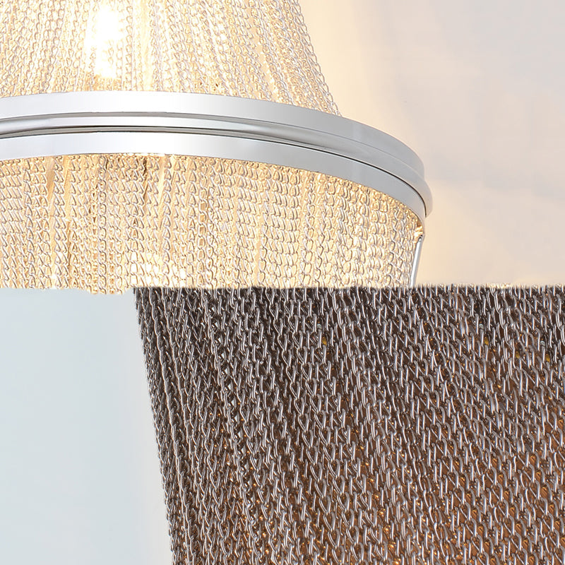 Aluminum Chain Wall Sconce In Living Room