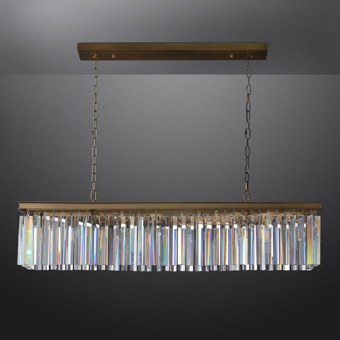 Eloise Modern Crystal Rectangular Chandelier