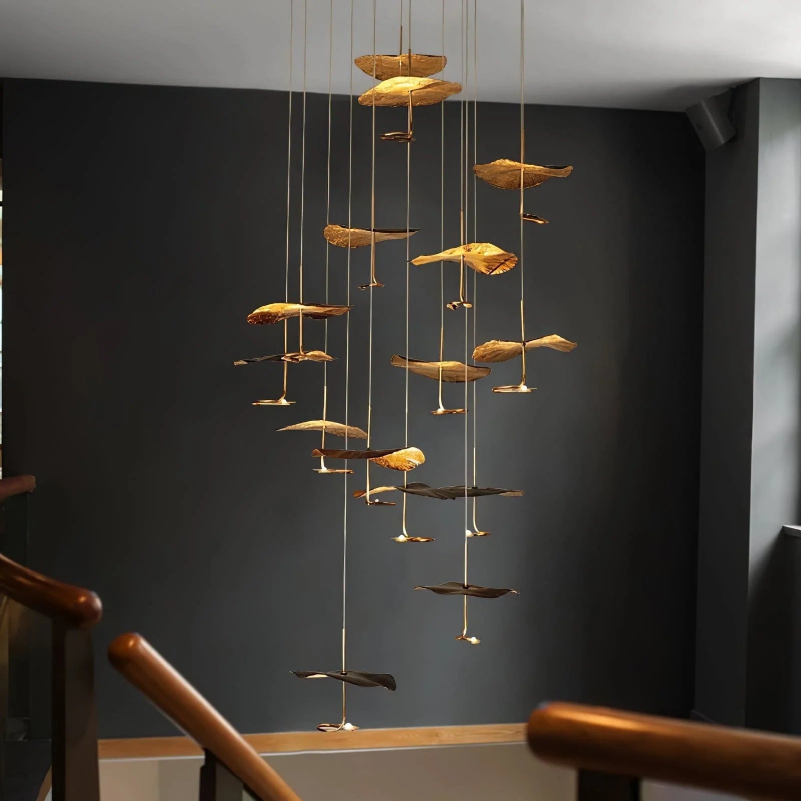 Lotus leaf chandelier