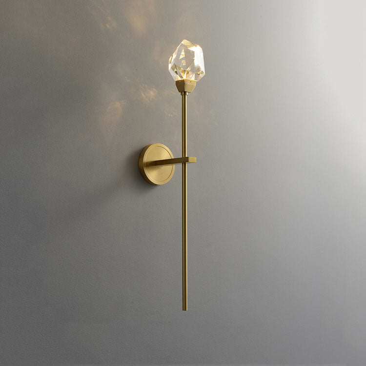Aurelia Modern Faceted Crystal Grand Sconce