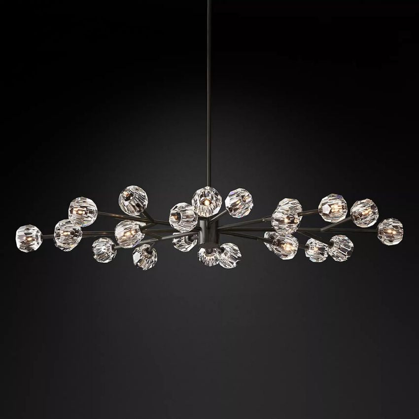 Belle De Crystal Ball Oval Chandelier 72