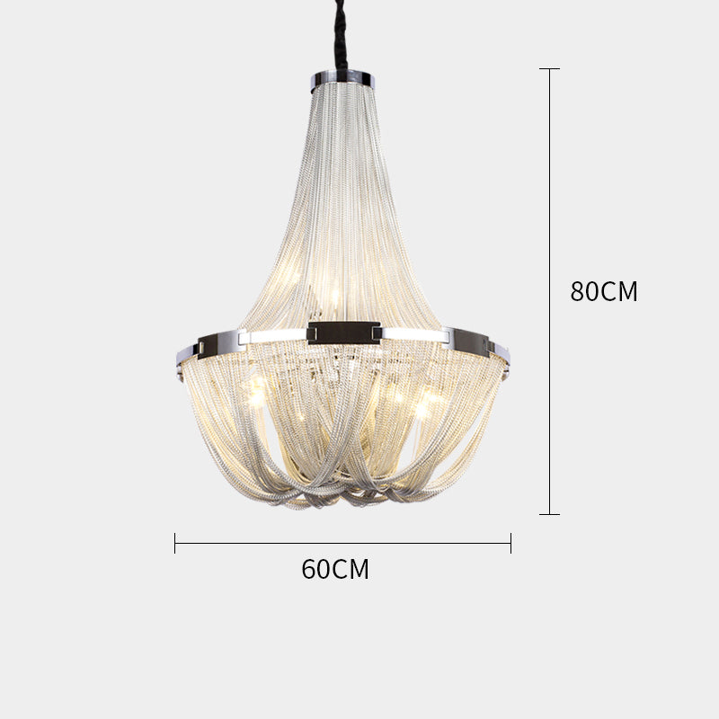 Eudora Luxury Aluminum Chain Tassel Chandelier
