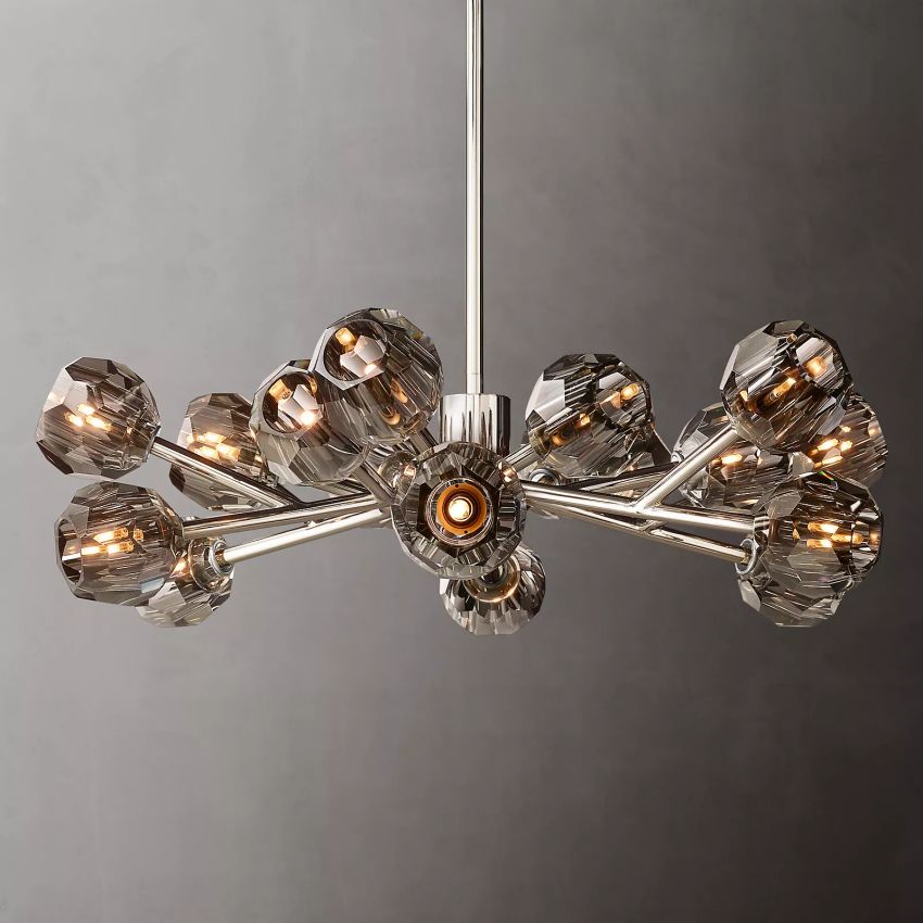 Belle De Crystal Ball Round Chandelier 36
