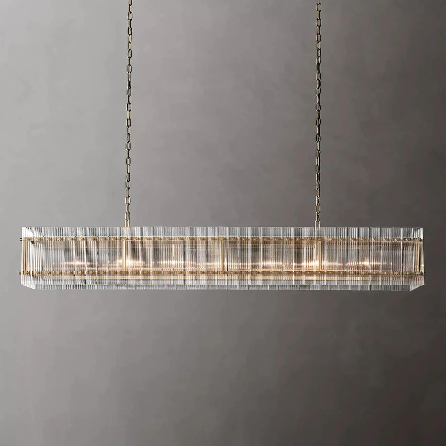 Marcia Glass Rectangular Chandelier 72
