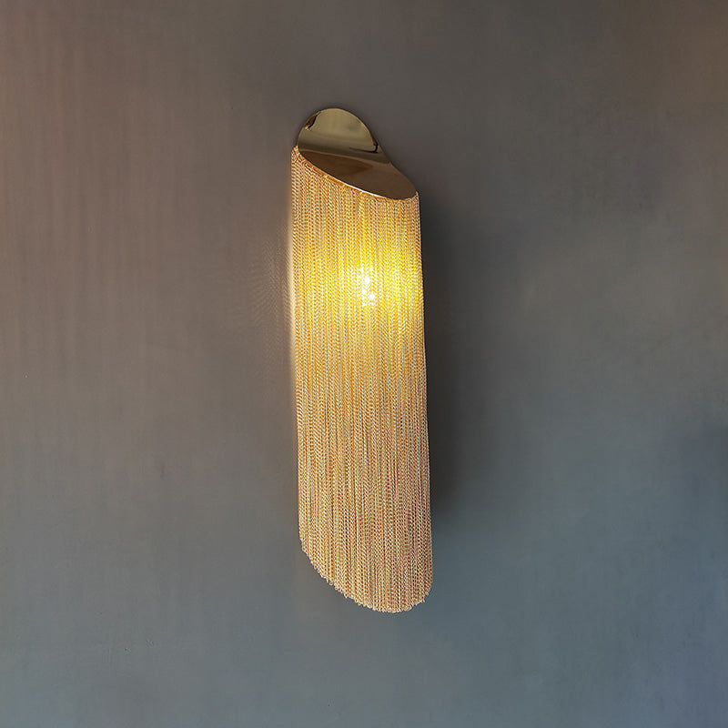 Indoor Decoration Wall Light Aluminum Chain Tassel Wall Sconce