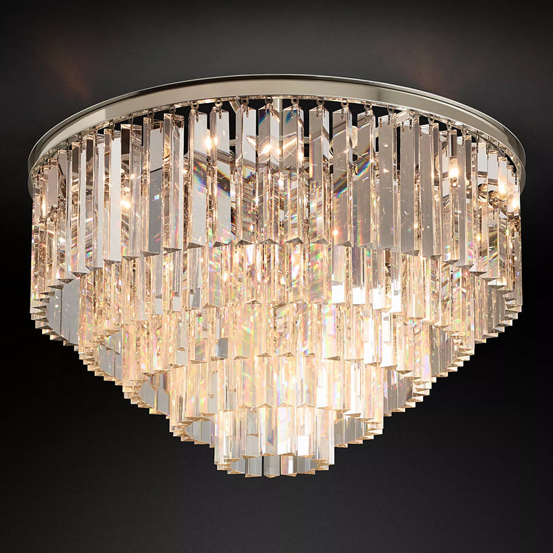 Modern K9 Crystal Flushmount Chandelier