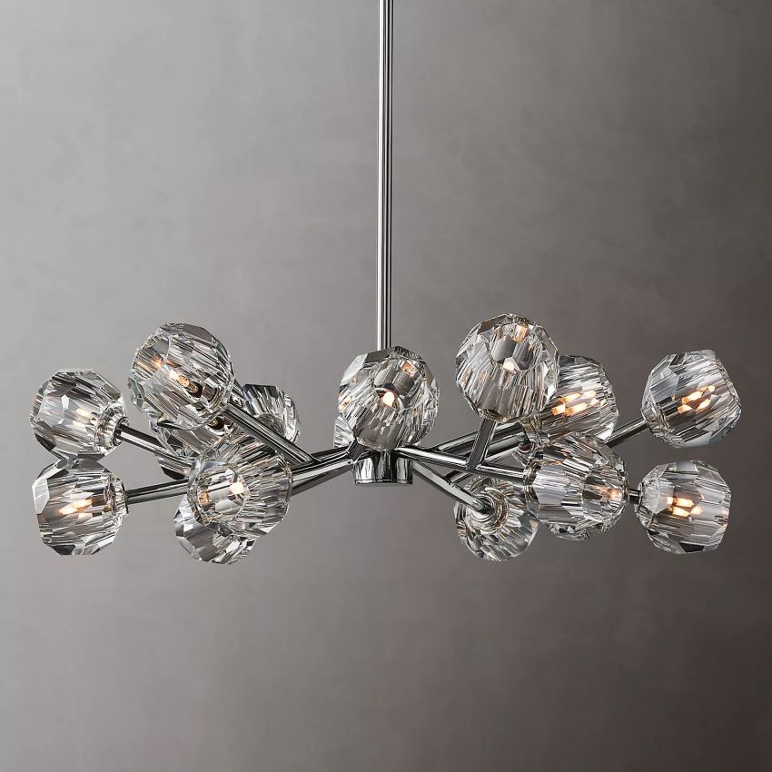Belle De Crystal Ball Round Chandelier 36