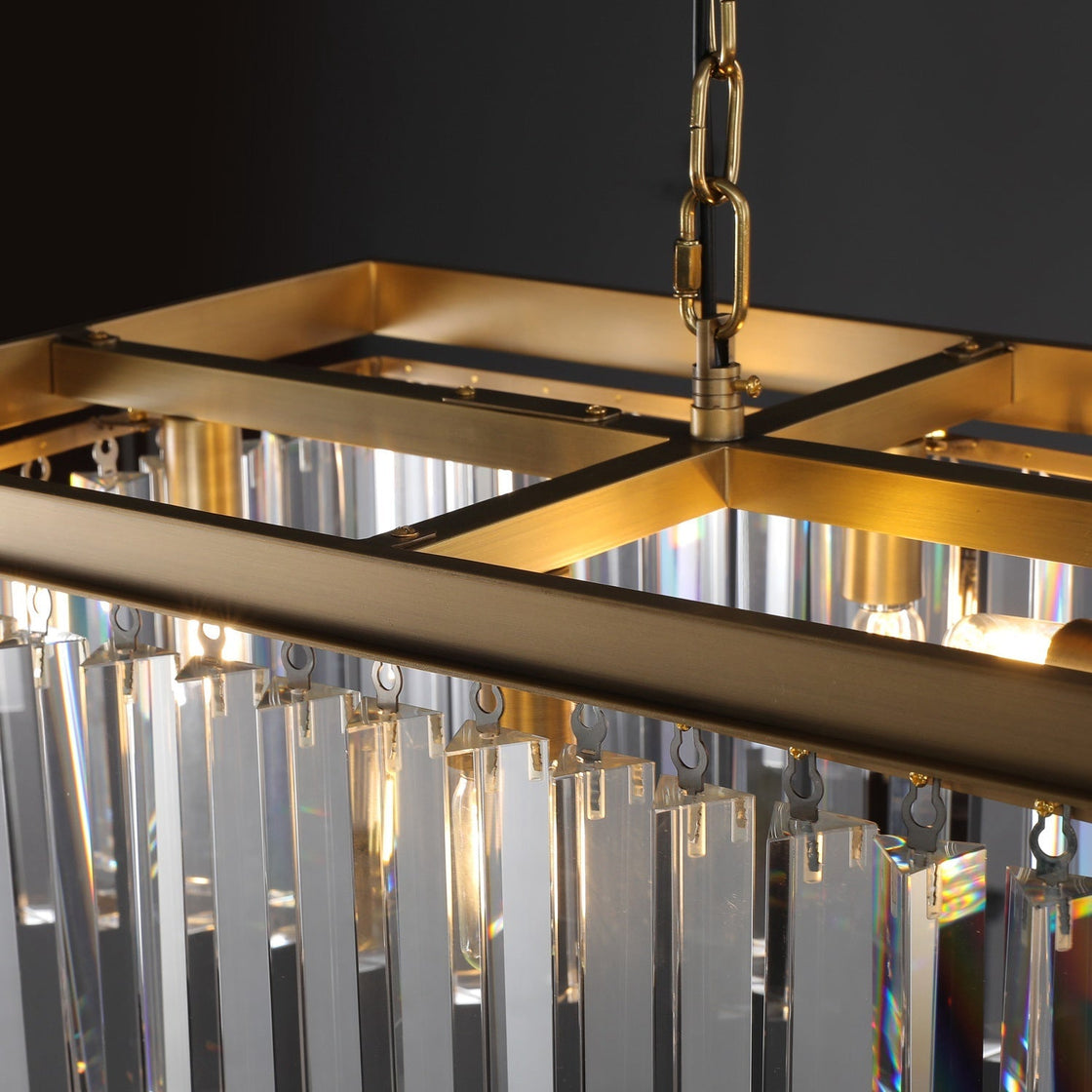 Eloise Modern Crystal Rectangular Chandelier
