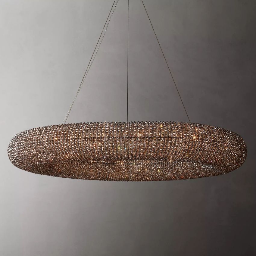 Luxury Crystal Halo Round Chandelier