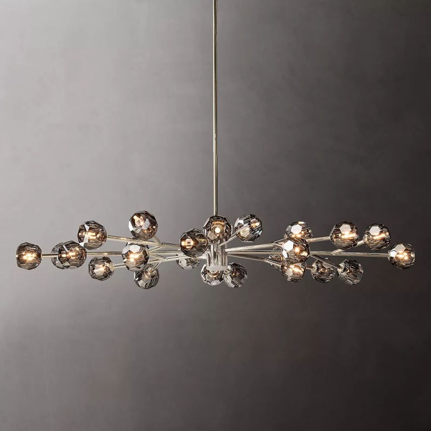 Belle De Crystal Ball Oval Chandelier 72