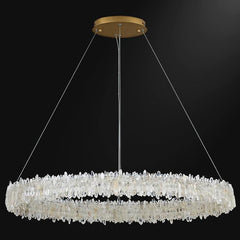 Natural Crystal Column Chandelier