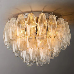 Murano Clear Glass Flushmount