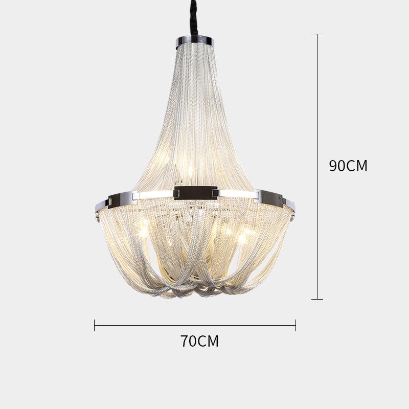 Eudora Luxury Aluminum Chain Tassel Chandelier