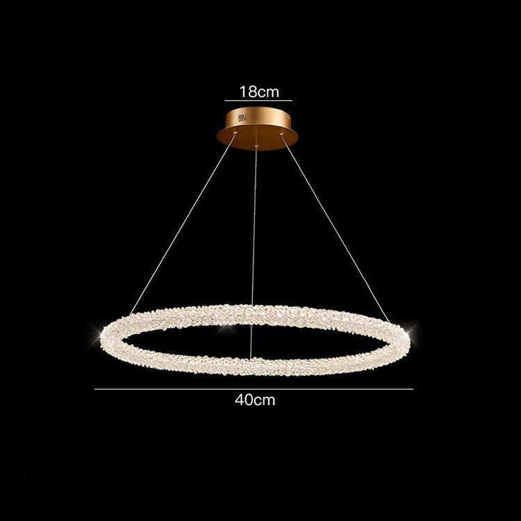 Gloria Modern Clear Crystal Ring Chandelier