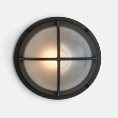 9 Seabeck Dome Cage Round Bulkhead Sconce