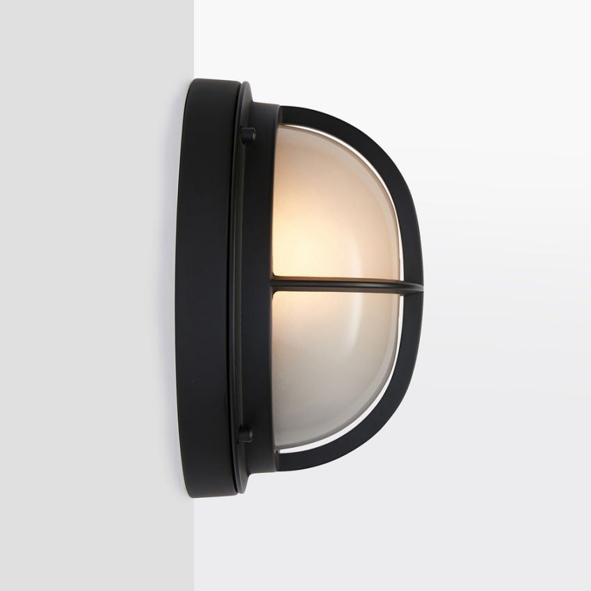 9 Seabeck Dome Cage Round Bulkhead Sconce