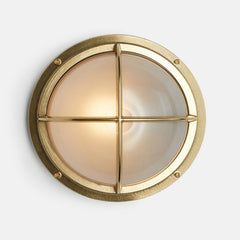 9 Seabeck Dome Cage Round Bulkhead Sconce