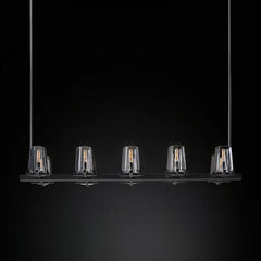 Penelope Modern Clear Glass Linear Chandelier