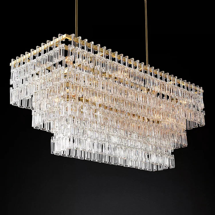 Marignan Four-Tier Rectangular Chandelier 72