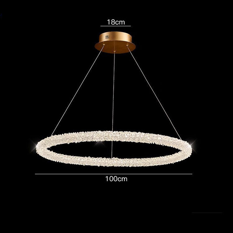Gloria Modern Clear Crystal Ring Chandelier