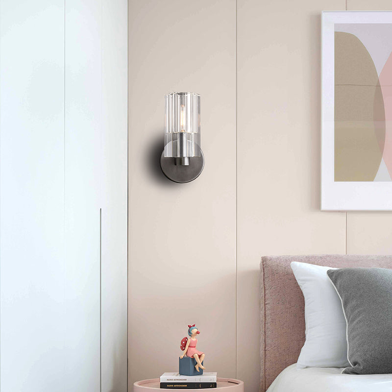 Industrial Crystal Glass Cup Wall Sconce