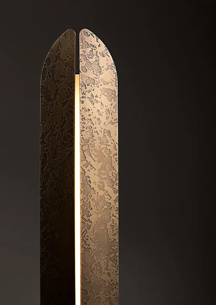 DeCastelli AARE Large LED Wall Light in H8 Brass by Alexander Purcell Rodrigues